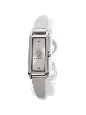 Gucci 109 Square Face Diamond Watch SS